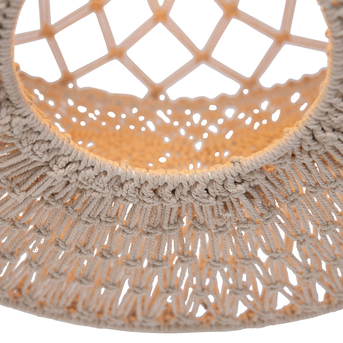 QAZQA Oosterse plafondlamp macramé 50 cm - Leonard