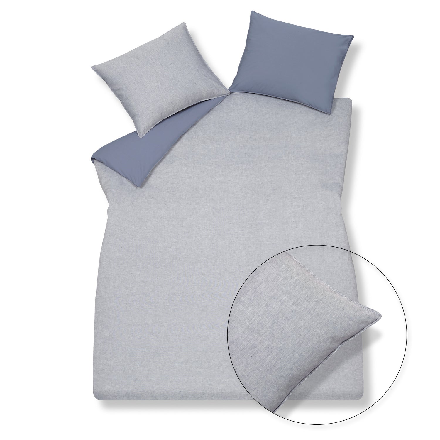 Vandyck Dekbedovertrek PURE 29 Faded Denim 200x220 cm (linnen/katoen)