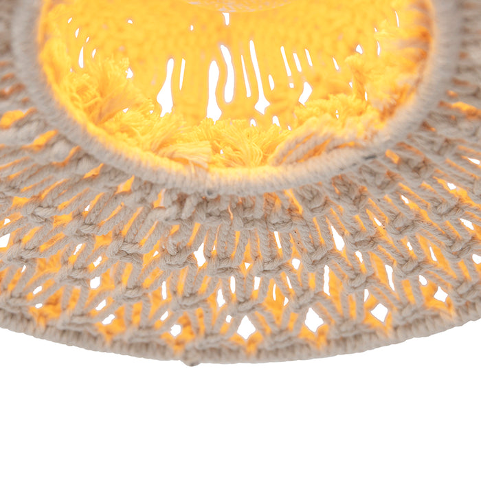 QAZQA Plafondlamp leonard - Naturel - Oosters - D 30cm