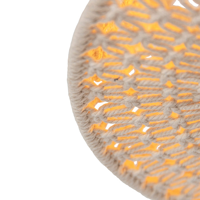 QAZQA Plafondlamp leonard - Naturel - Oosters - D 30cm