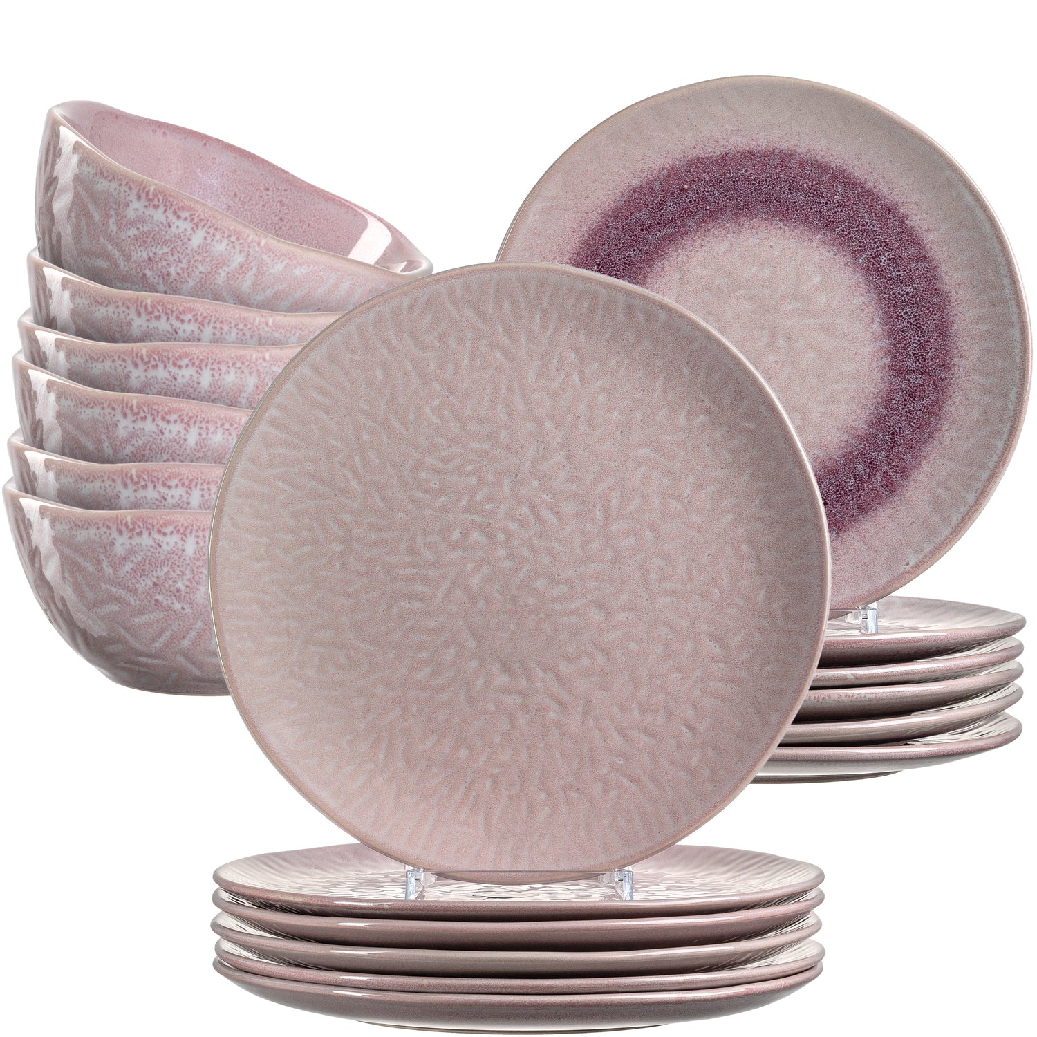 Leonardo Matera Serviesset 18-delig - Roze