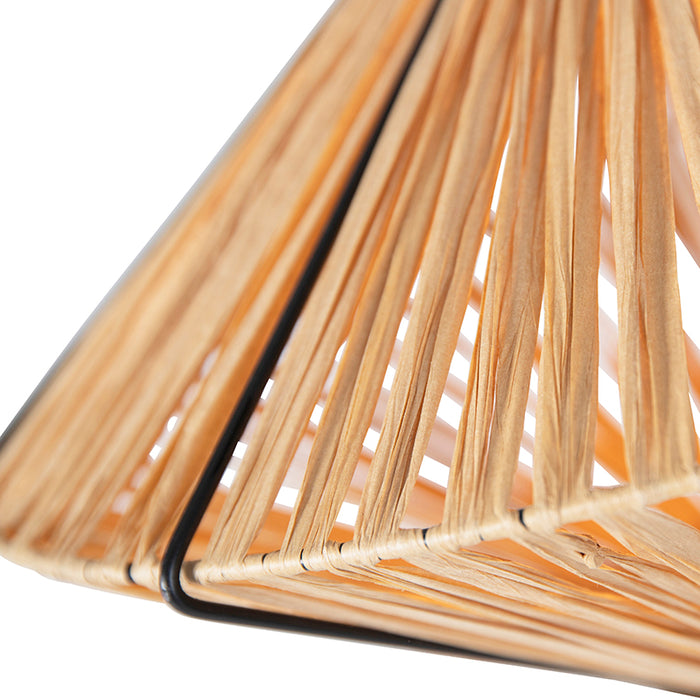 QAZQA Oosterse vloerlamp tripod rotan - Straw