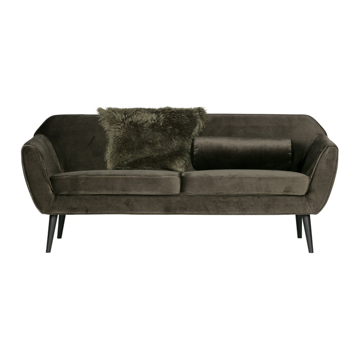 Woood Rocco 2-zitsbank - Velvet - Warm Groen