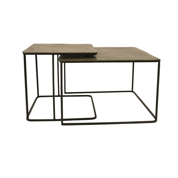 HKliving Messing Iron Salontafel Set van 2