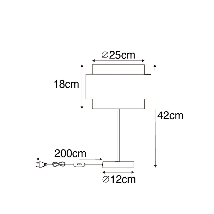 QAZQA Moderne tafellamp zwart met goud - Elif