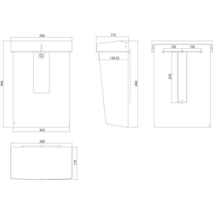 Intersteel Brievenbus groen