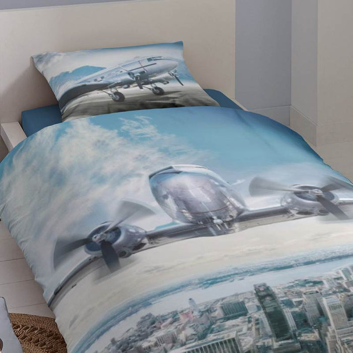 Good Morning  Dekbedovertrek Katoen Airplane multi