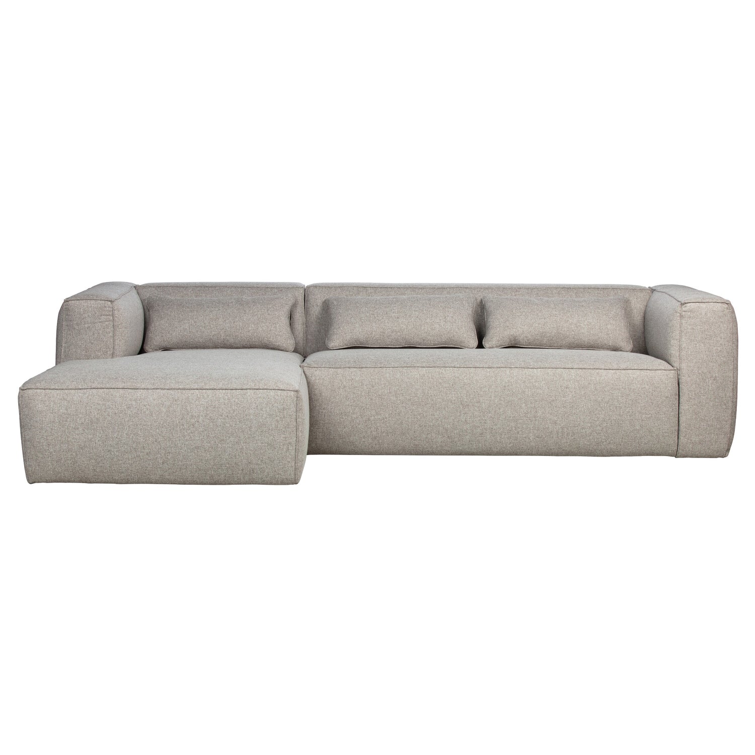 WOOOD Bean Hoekbank met Chaise Longue Links - Melange - Light Grey