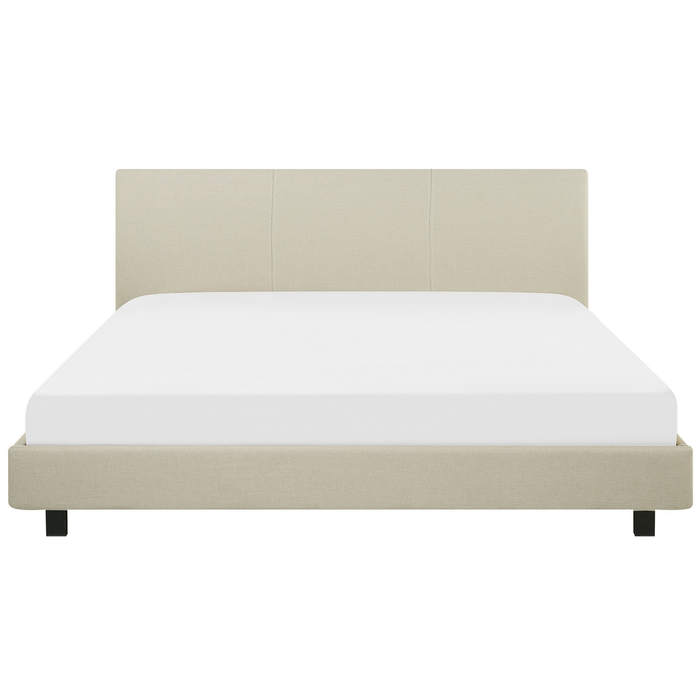 Beliani - ALBI - Tweepersoonsbed - Beige - 180 x 200 cm - Polyester