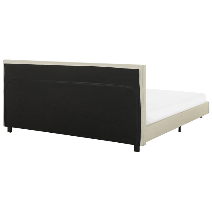 Beliani - ALBI - Tweepersoonsbed - Beige - 180 x 200 cm - Polyester