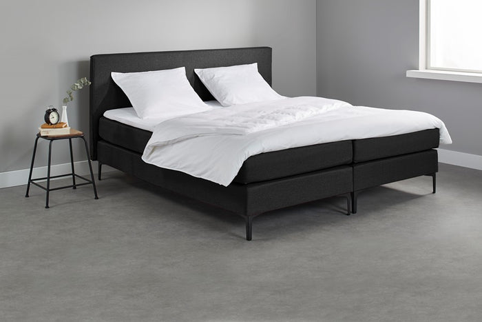 Beter Bed box Oxford met gestoffeerd matras - 180x200 cm - zwart