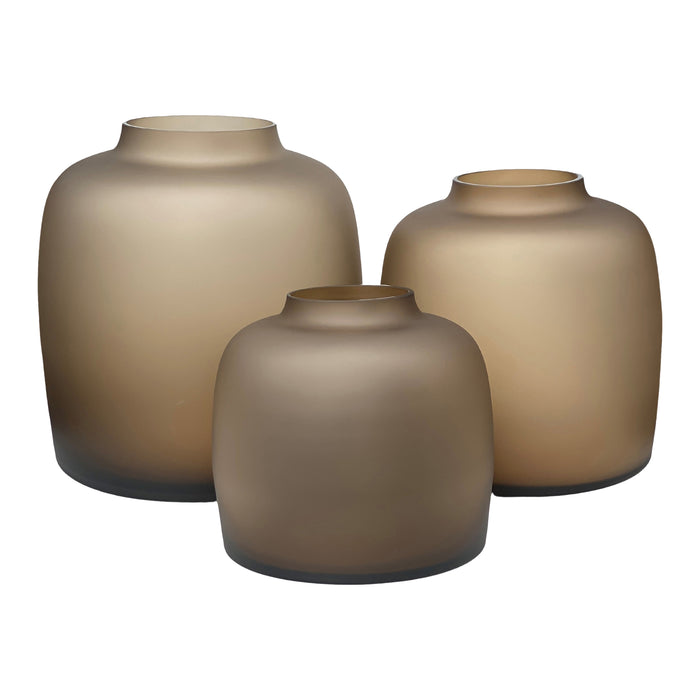 Vase The World Bartica Vaas M - H 25 x  Ø 25 cm - Satin Taupe