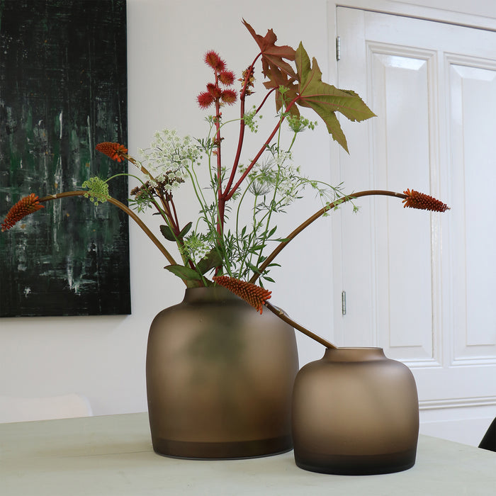 Vase The World Bartica Vaas M - H 25 x  Ø 25 cm - Satin Taupe