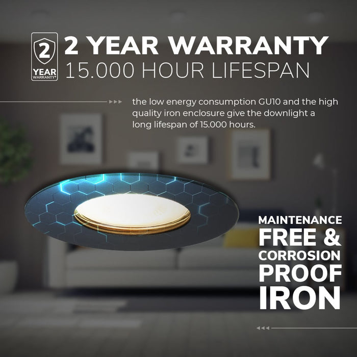 HOFTRONIC 3x Bari - LED Inbouwspots Badkamer IP65 Zwart