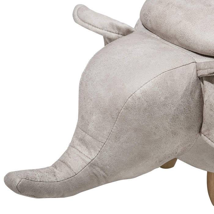 ELEPHANT - Hocker - Grijs - Kunstleer