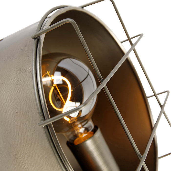 QAZQA Wandlamp barril - Grijs - Industrieel - D 25cm