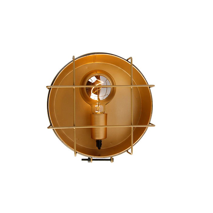 QAZQA Wandlamp barril - Zwart - Industrieel - D 25cm