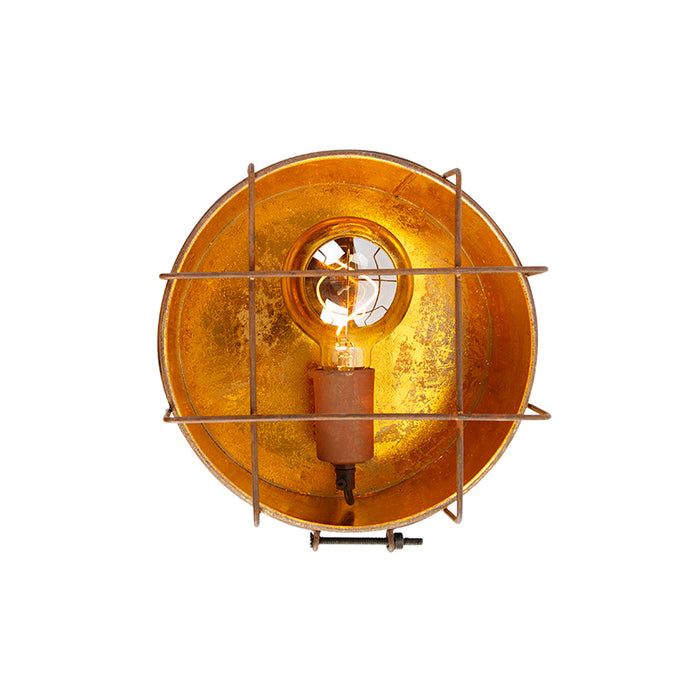 QAZQA Wandlamp barril - Roestbruin - Industrieel - D 25cm