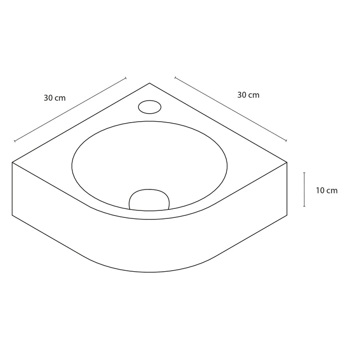 Differnz Fonteinset Cleo Keramiek Gebogen Kraan Mat Goud