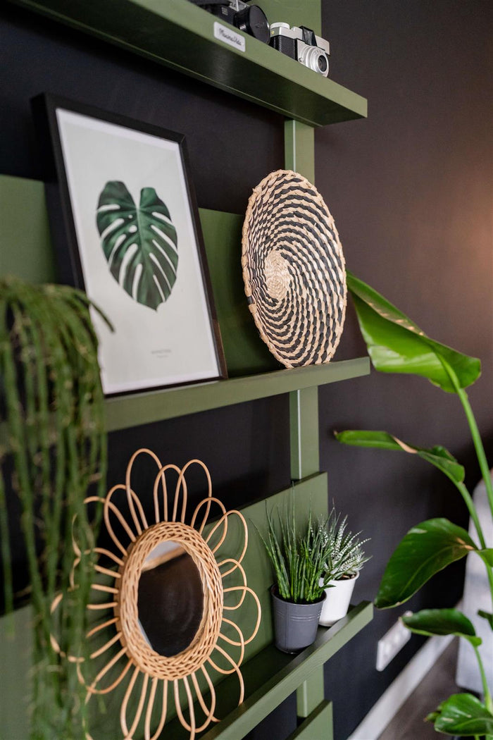 MaximaVida wandrek Jamie olijfgroen boekenrek - 180 x 80 cm