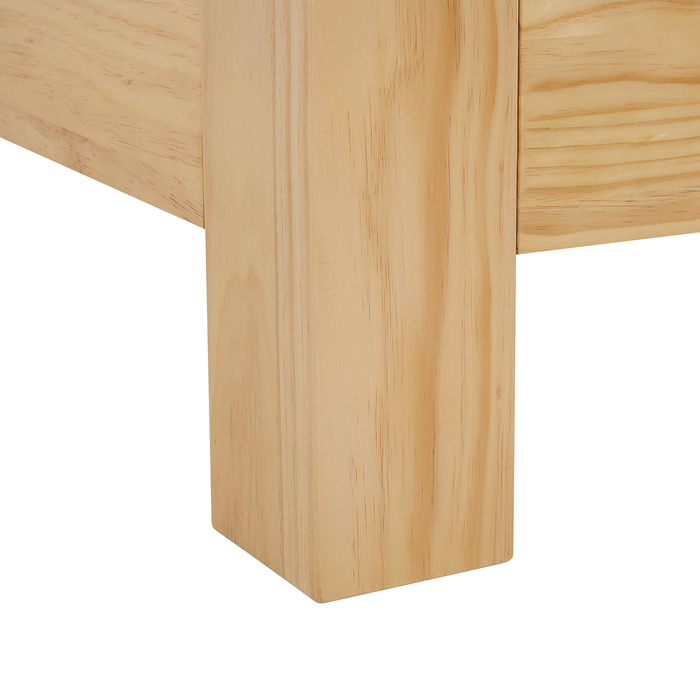 Beliani-ROYAN -Tweepersoonsbed-Lichthout-180 x 200 cm-Dennenhout