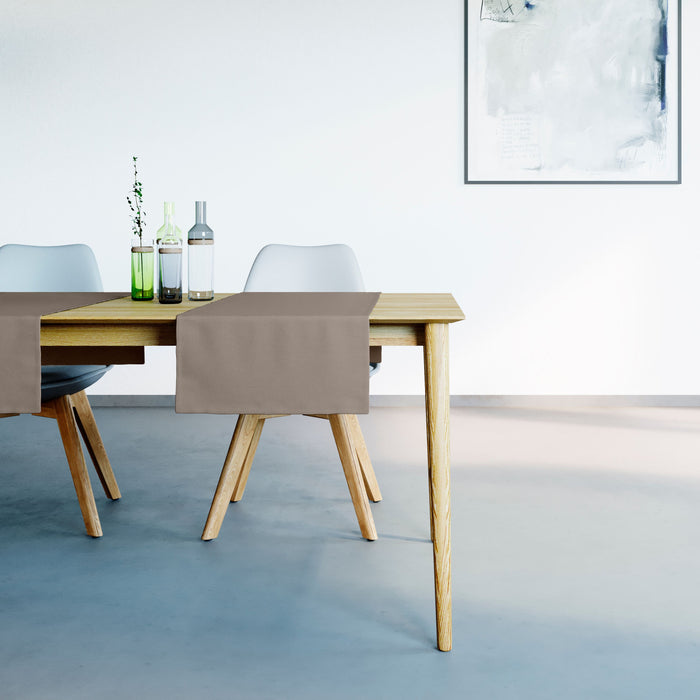 Mistral Home - Tafelloper waterafstotend - 45x145 cm - Bruin