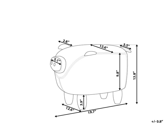 Beliani - PIGGY - Hocker - Roze - Polyester