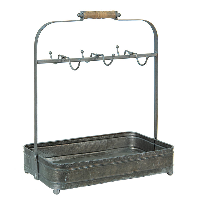 Clayre & Eef Mokkenrek  34x21x40 cm Grijs Ijzer Mokkenboom