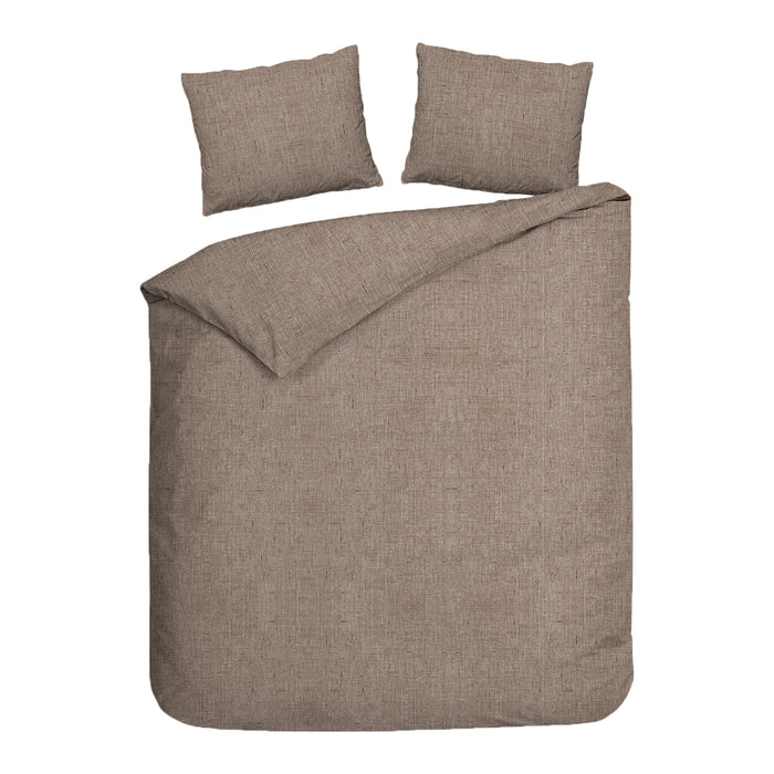 Heckett & Lane Franela Dekbedovertrek 240 x 200TC/220 cm - Taupe