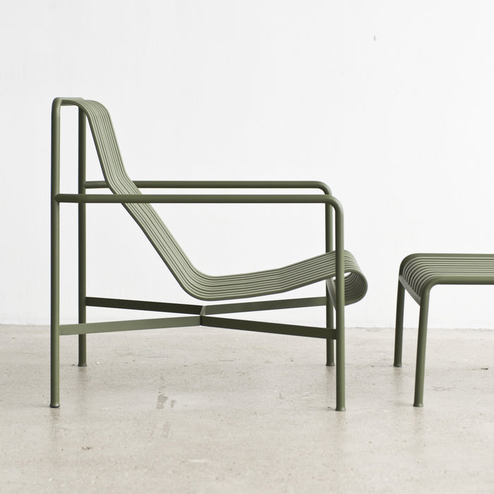 HAY Palissade Lounge Chair High - Olijfgroen