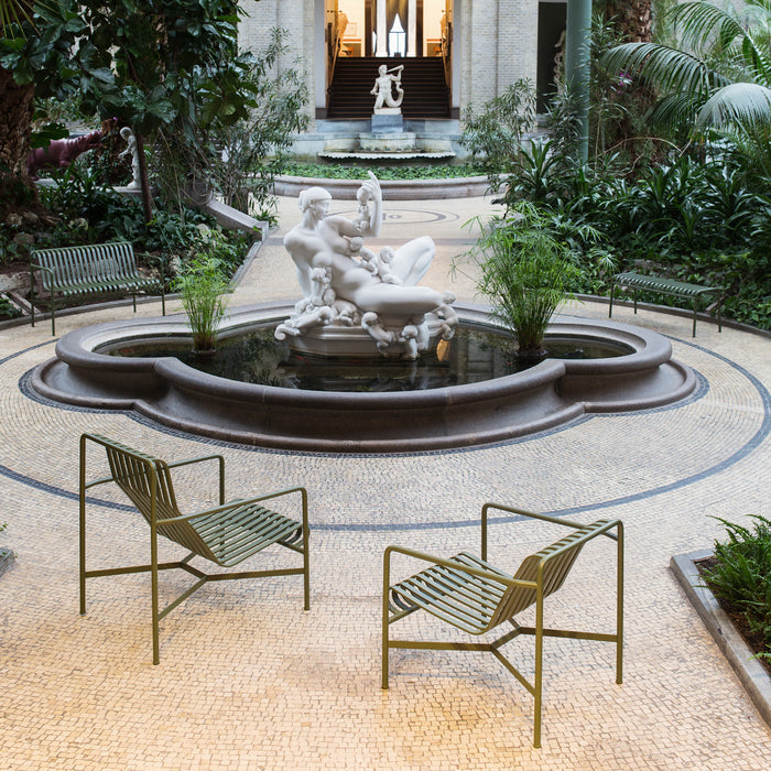 HAY Palissade Lounge Chair High - Olijfgroen