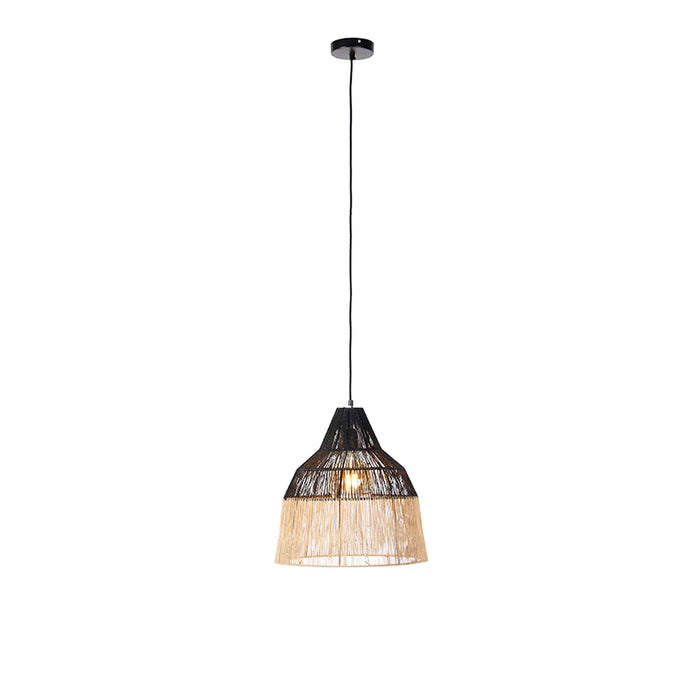 QAZQA Hanglamp jenthe - Zwart - Landelijk - D 40cm