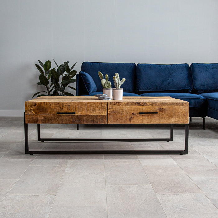 Dimehouse Industriële salontafel Emma mangohout lichtbruin