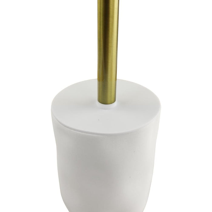 Orange85 Toiletborstel met houder Wc borstel Wit en goud 9.5x9.5x39...