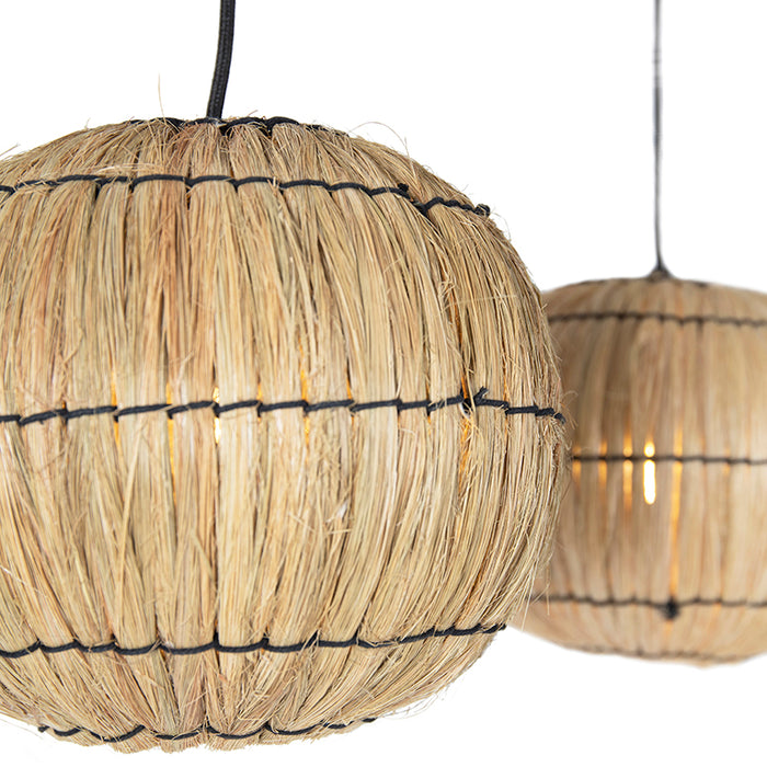 QAZQA Hanglamp canno - Naturel - Oosters - L 120cm