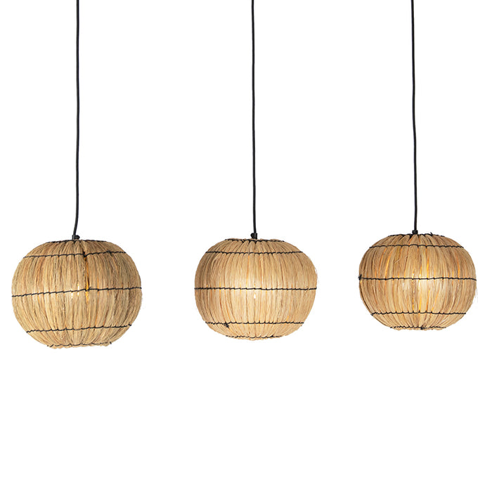 QAZQA Hanglamp canno - Naturel - Oosters - L 120cm