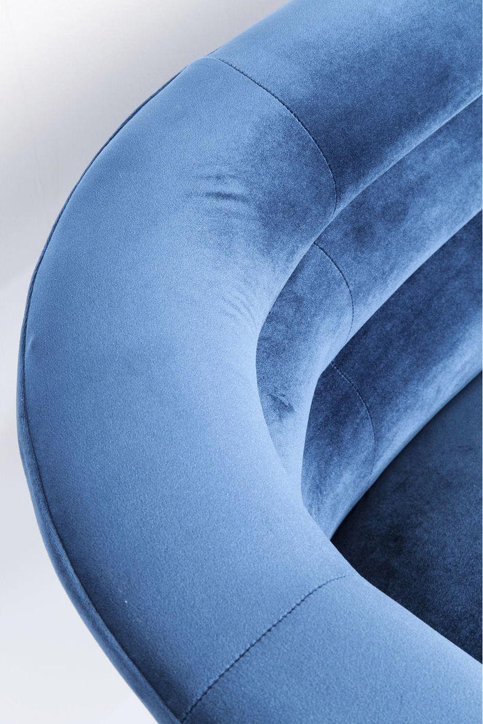 Kare Design Monaco 2-Zits Bank B160 Cm - Fluweel Blauw