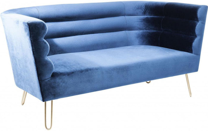 Kare Design Monaco 2-Zits Bank B160 Cm - Fluweel Blauw