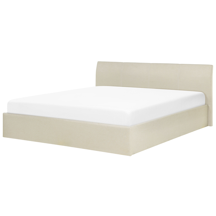 Beliani - ORBEY - Tweepersoonsbed - Beige - 180 x 200 cm - Polyester