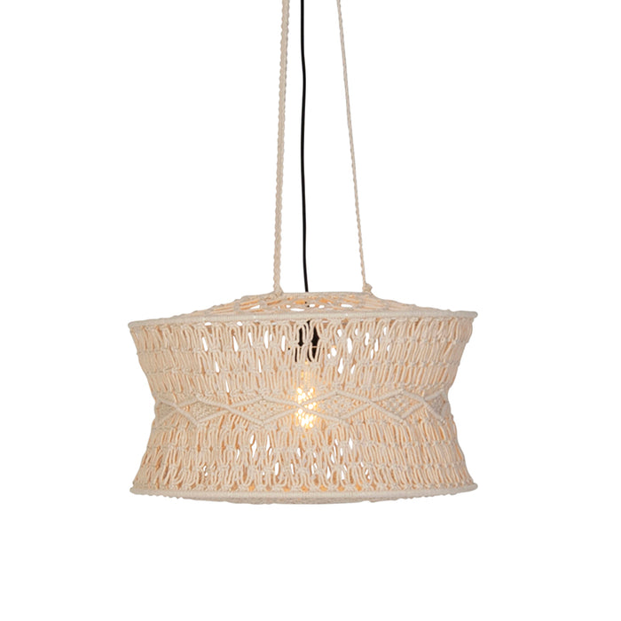 QAZQA Oosterse hanglamp macramé 50 cm - Leonard