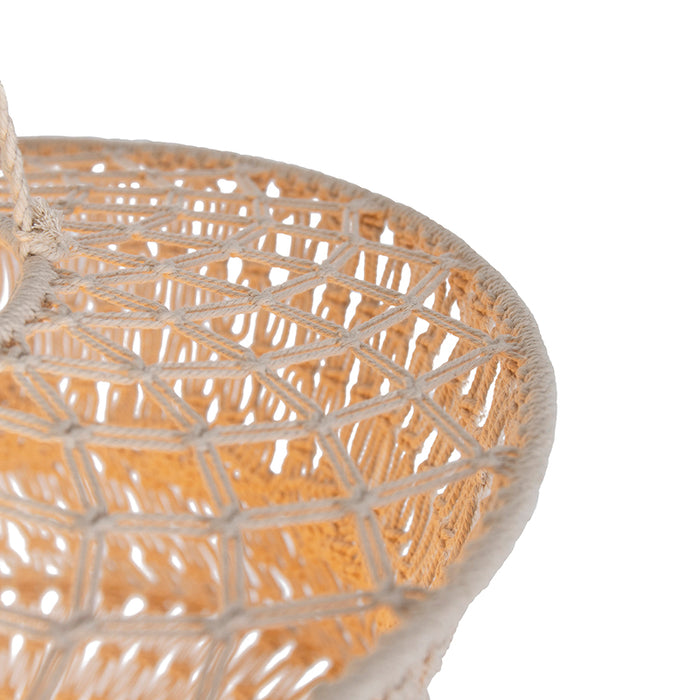 QAZQA Oosterse hanglamp macramé 50 cm - Leonard