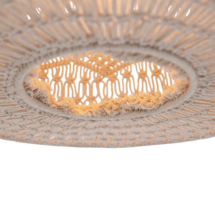 QAZQA Oosterse hanglamp macramé 50 cm - Leonard