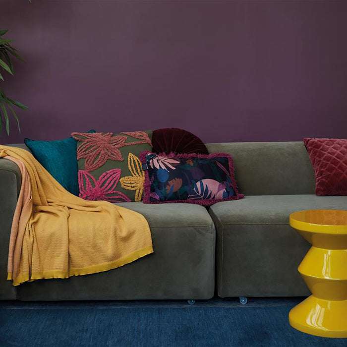 KAAT Amsterdam Posy Sierkussen 45 x 45 cm - Olijfgroen