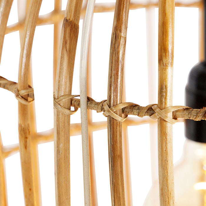 QAZQA Hanglamp canna - Naturel - Oosters - D 36cm