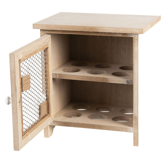 Clayre & Eef Eierkastje  20x14x21 cm Bruin Hout Metaal Kippen