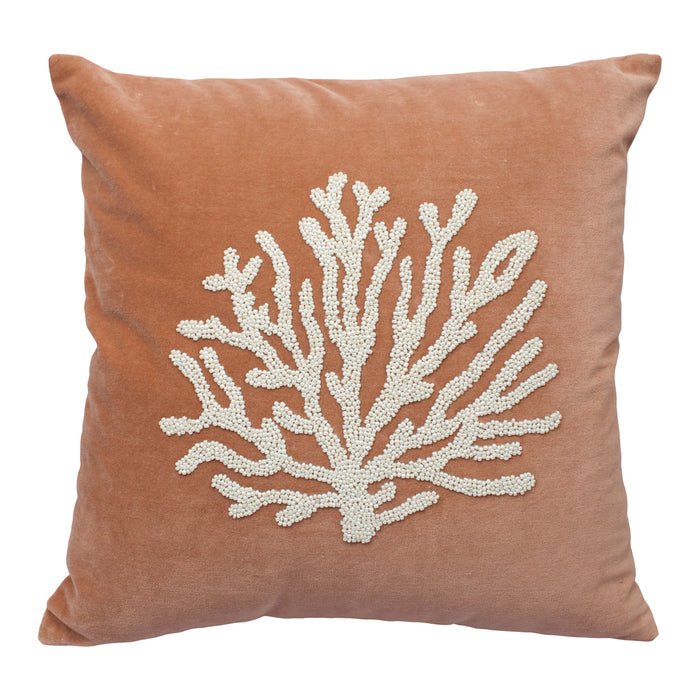 À la Velvet Sierkussen 45 x 45 cm - Koraal