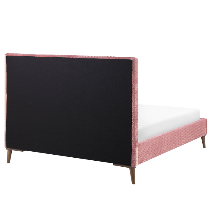 Beliani BAYONNE Bed Roze 140x200