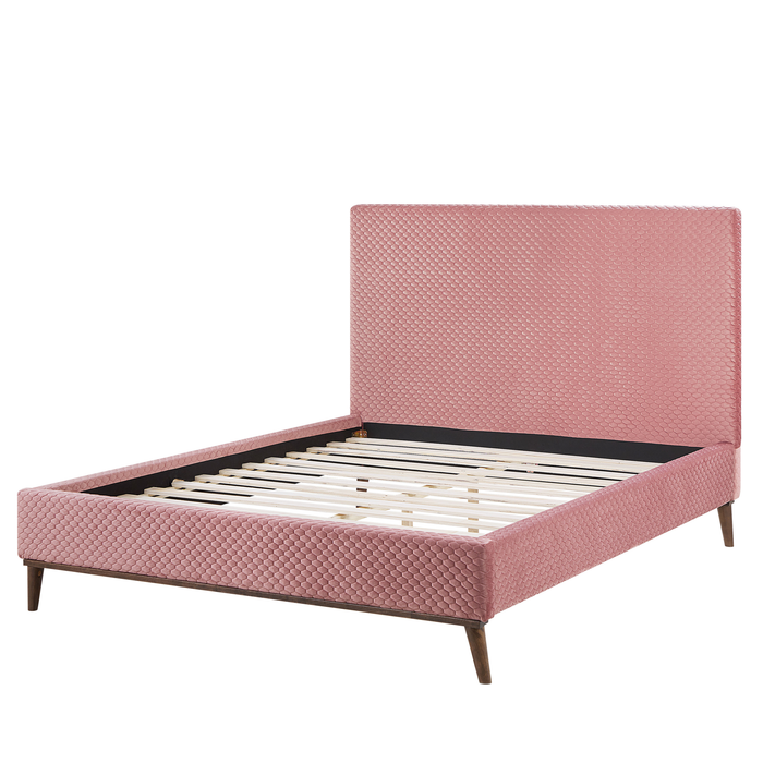 Beliani BAYONNE Bed Roze 140x200