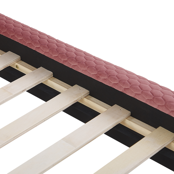 Beliani BAYONNE Bed Roze 140x200