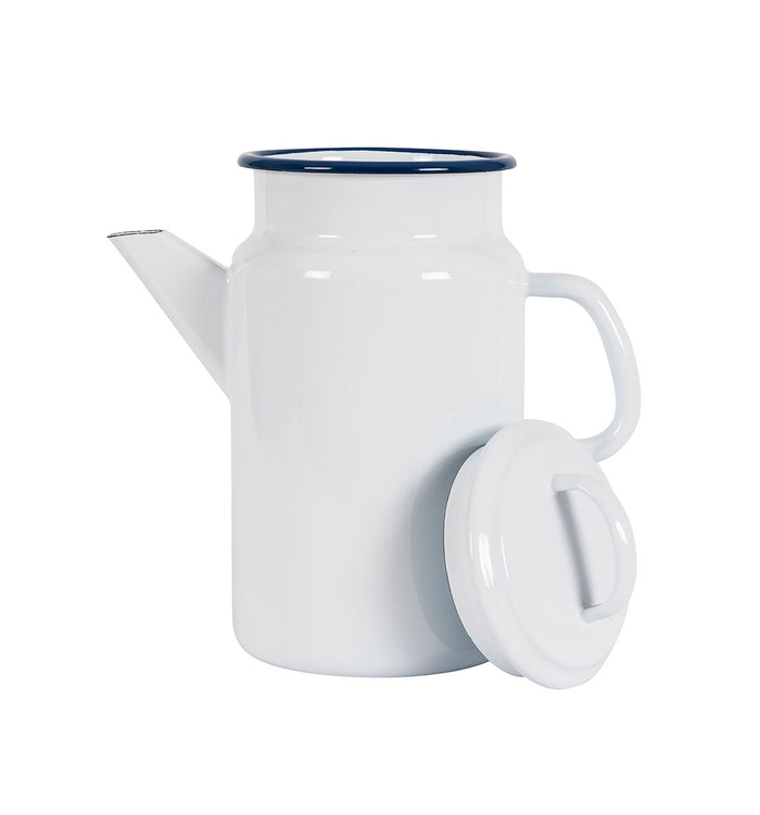 Kockums - Theekan Emaille 2 L, Wit - Kockums